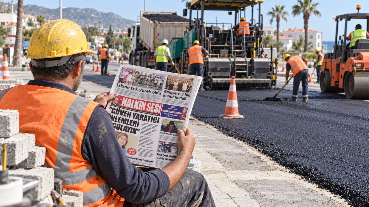 Underpass works alter traffic on İskele–Karpaz road