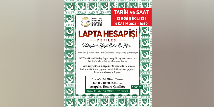 Lapta embroidery fashion show set for November in Çatalköy